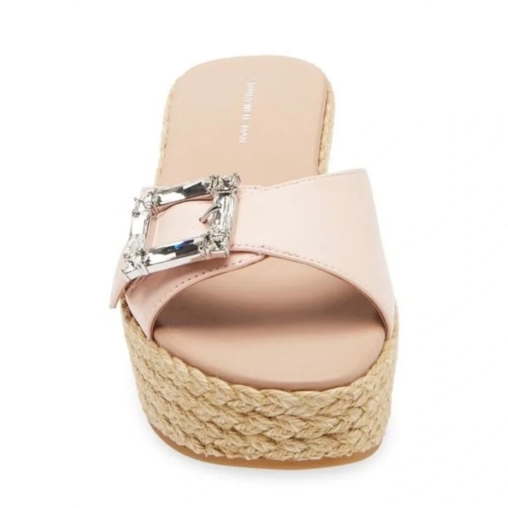 New Stuart Weitzman June 75 Wedge Slide Sandal in Pink Size 8 - Picture 2 of 12